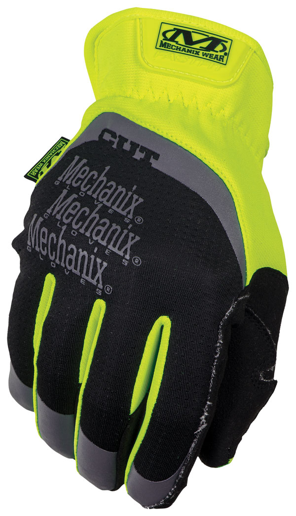 FastFit E5 Gloves (Large, Black /Fluorescent Yellow)