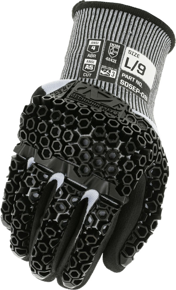SpeedKnit M-Pact D3O SD5EP08 Gloves (Large, Grey)